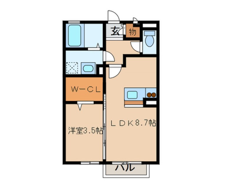 間取図 ハイツ新開