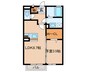 ハイツ新開 1LDKの間取り