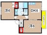 アルタビスタB 2DKの間取り