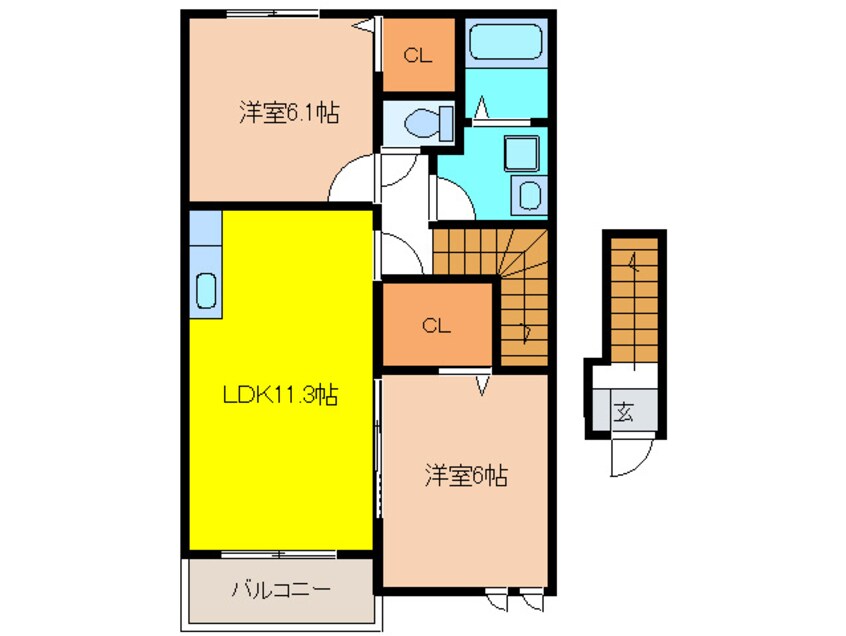 間取図 ラ・レセンテＡ