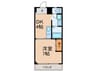 西日置マンション 1DKの間取り