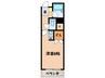 ロイヤルヒルズ花の木 1Rの間取り