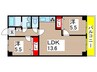 ランドハウス汐路 2LDKの間取り