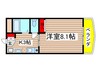 マンションリバーサイド 1Kの間取り