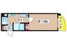 マンションリバーサイド 1Kの間取り