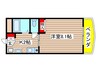 マンションリバーサイド 1Kの間取り