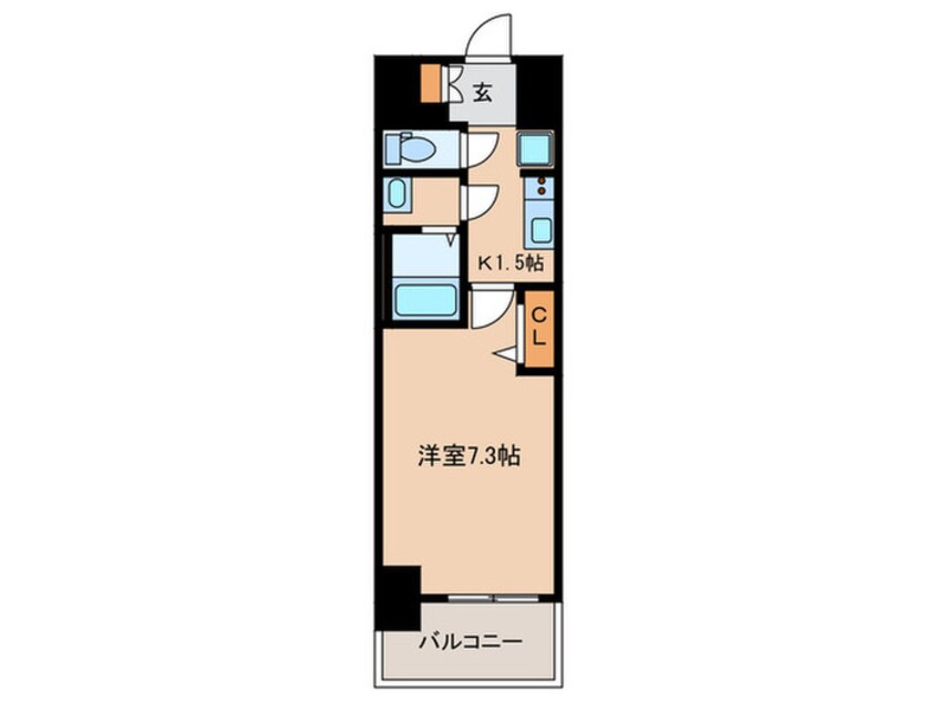 間取図 プレサンスジェネ新栄町駅前葵