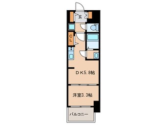 間取図 プレサンスジェネ新栄町駅前葵