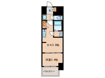 間取図 プレサンスジェネ新栄町駅前葵