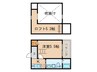 Ｃｉｅｌ Ｂｌｅｕ志賀本通 1Kの間取り