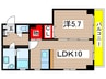 Ｊｕ・Ｊｕ 1LDKの間取り