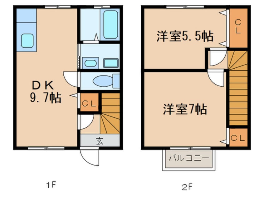 間取図 グリーン尾関