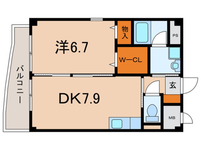 間取図 シャルム八田