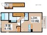 フェリオ新瑞 1LDKの間取り