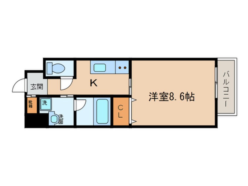 間取図 ｵｰﾌﾟﾝﾌﾞﾙｰﾑ八田StationFront