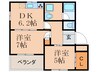 グランド－ル７ 2DKの間取り