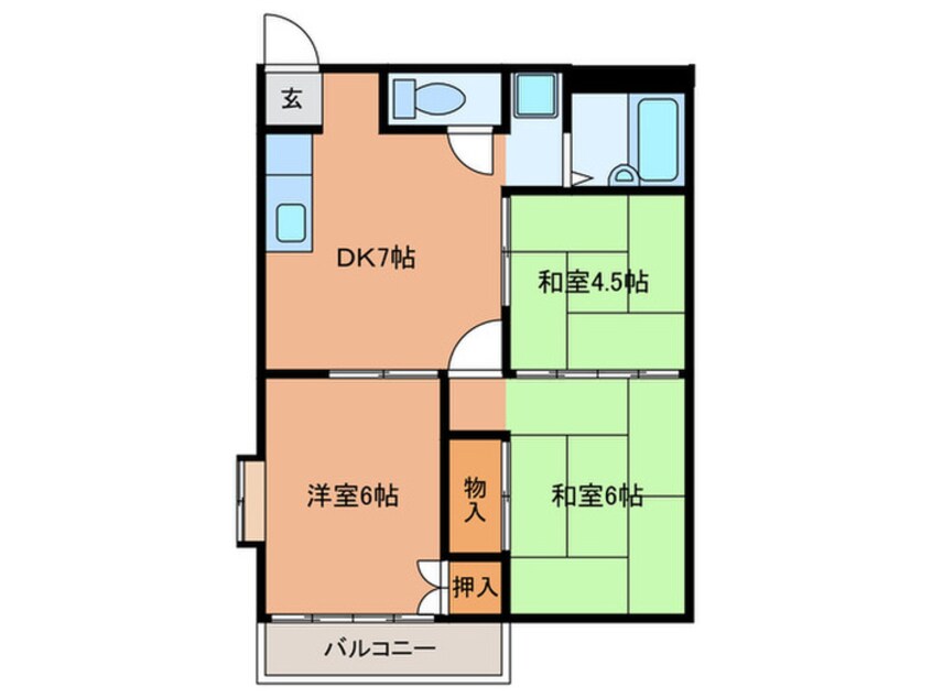 間取図 エルディム西條