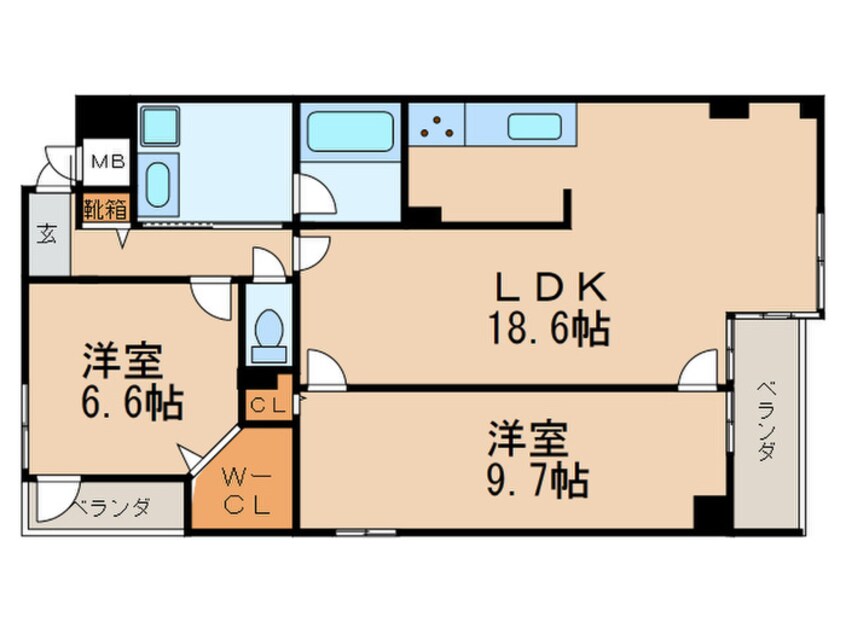 間取図 イーグルヘッド橦木