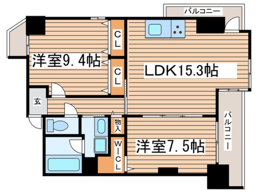 間取図 イーグルヘッド橦木