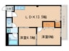 ハイツ吉津 2LDKの間取り