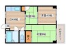 宝第一スカイハイツ(507) 3DKの間取り