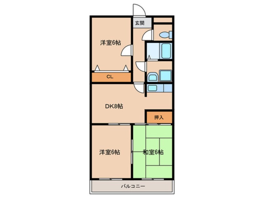 間取図 ｼｬﾙﾏﾝ光