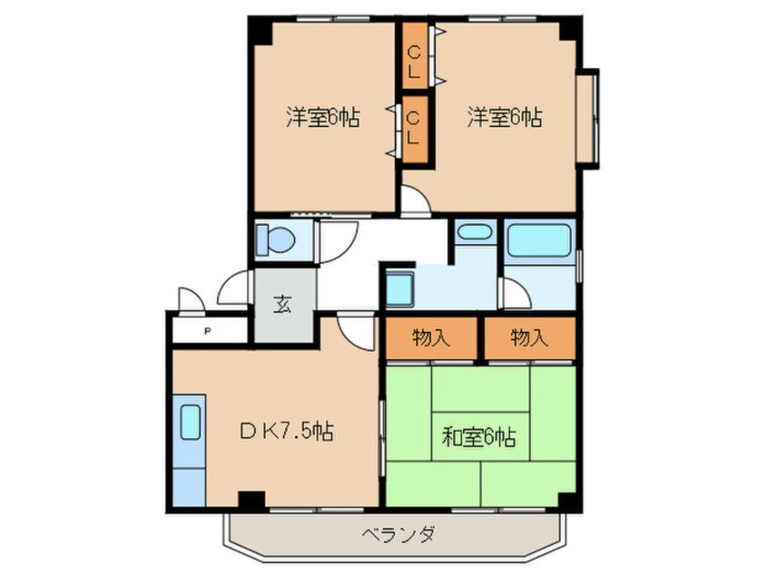 間取図 プレジデント篭屋