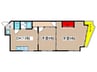 マンションあいおい 2DKの間取り