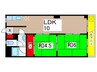 松仙堂ビル 2LDKの間取り