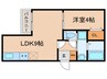ジーメゾン名古屋鳴浜 1LDKの間取り