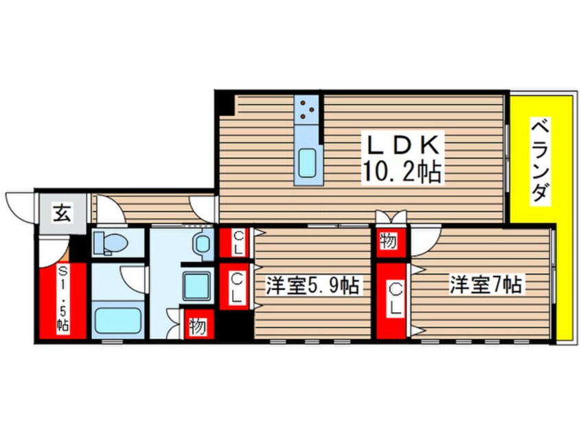 間取図 グレイスコート桜山