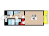 アムールロイヤル 1Kの間取り
