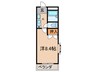 ヒルズ森 1Kの間取り