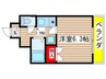 グランパス檀渓 1Kの間取り