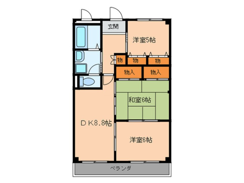 間取図 サンパレス緑ケ丘Ｂ