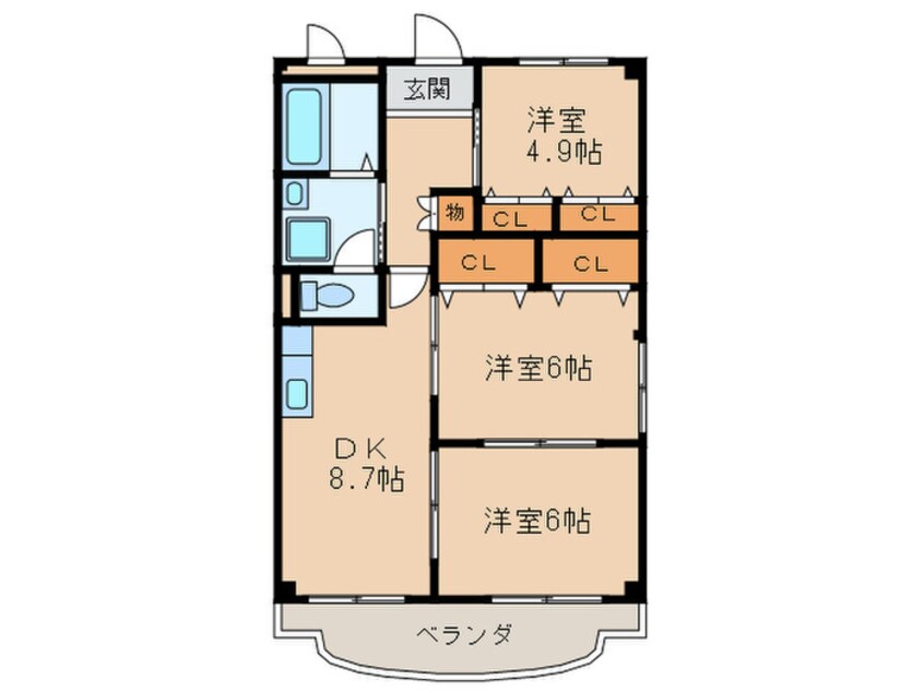 間取図 サンパレス緑ケ丘Ｂ