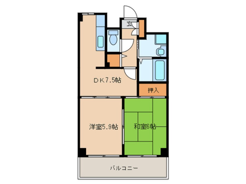 間取図 ｲﾄｰﾋﾟｱ紅葉舎金山ﾏﾝｼｮﾝ（302）