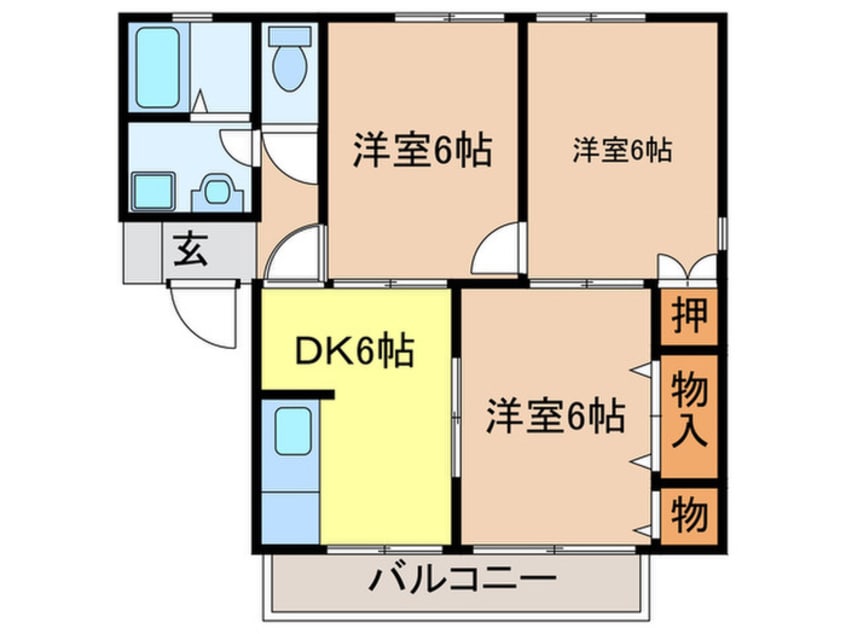 間取図 セジュ－ルＩＮＯＵ