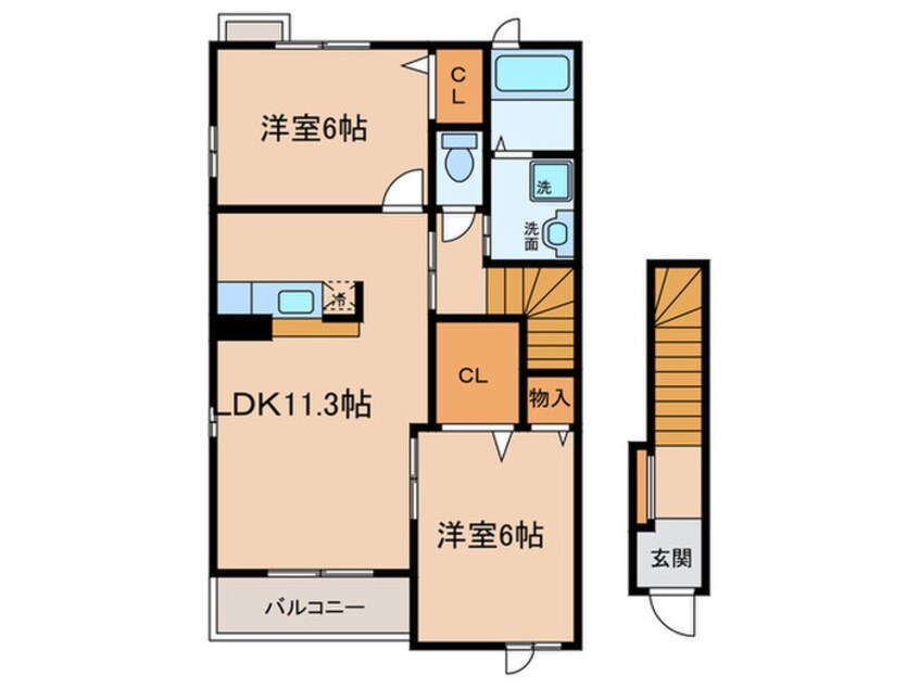 間取図 プラシ－ドカ－サ