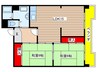 向ヶ丘ハイツ 2LDKの間取り