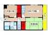 ロイヤル御器所 2DKの間取り