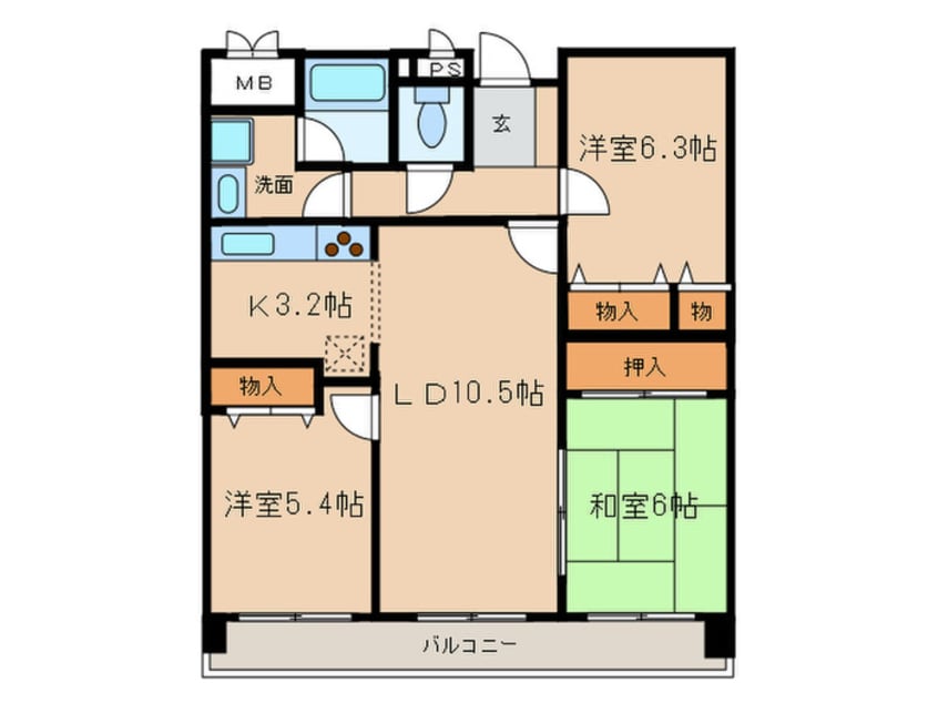 間取図 クレスト石川橋