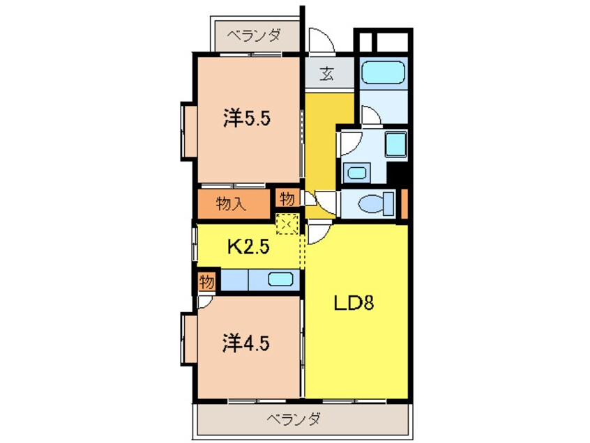 間取図 グランルーツ高坂