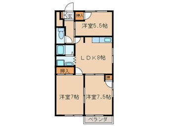 間取図 ロゼット平出