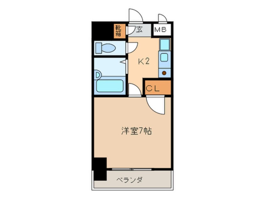 間取図 ＣＡＬＭ　ＴＡＩＫＯＨ　ＢＬＤ