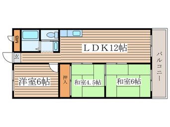 間取図 コーポわかくさ