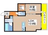 Ｖｉａ　Ｓｏｌｅ　Ｎａｎｙｏｕ 1LDKの間取り