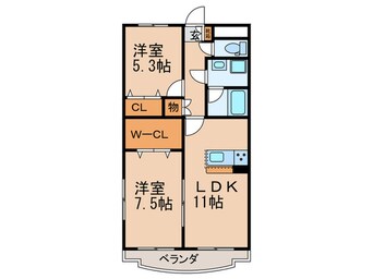 間取図 ｃｈｉａｖｅ