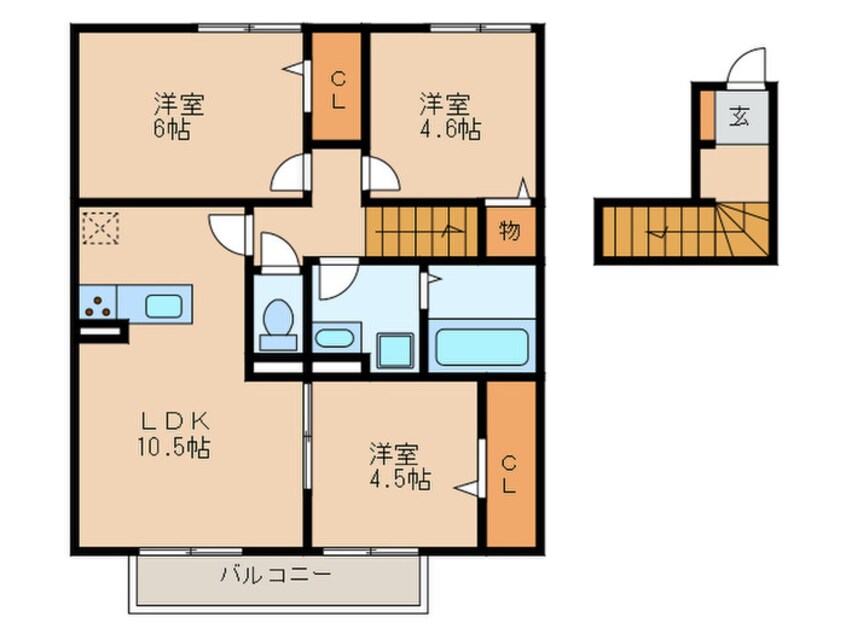 間取図 ハウス堅田　A棟