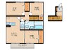 ハウス堅田　A棟 3LDKの間取り